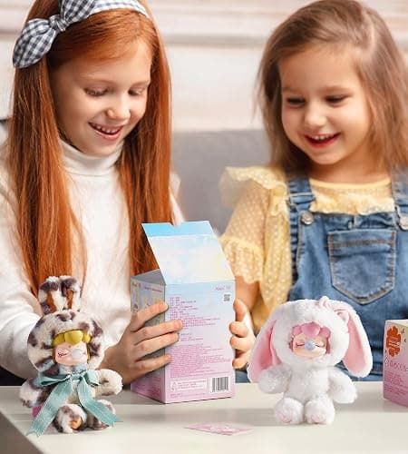 Rolife Nanci Plush Doll Shining Bunny Series, 1PC Random Design Cute Rabbit Plush Toy Action Figure, Creative Collectible Toys for Holiday Birthday Gift thumbnail 2