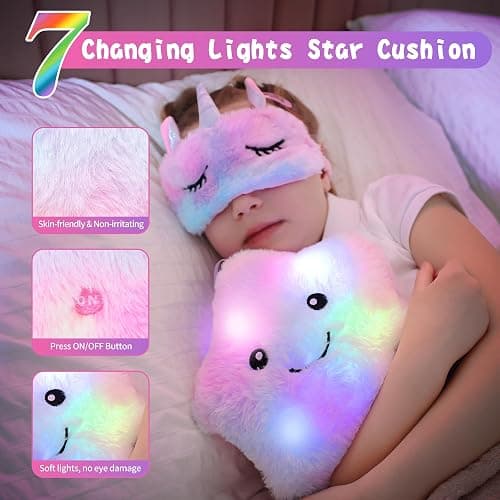 Cherry Tale Mermaid Toys Gifts for Girls 4-6 7 8 9 10 Years Old, Girls Birthday Gifts Set with Light Up Star Pillow Diary Plush DIY Water Bottle Kits, for Daughter Niece Christmas thumbnail 3