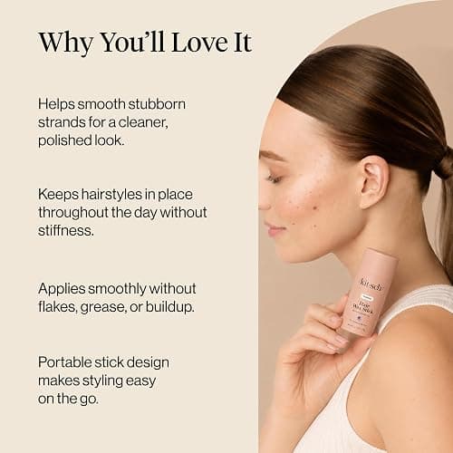Kitsch Hair Wax Stick for Women & Men - Anti-Frizz and Fly Away Hair Tamer, No Residue Hair Finishing Stick | All Day Hold Styling Product - 2.7 oz thumbnail 3