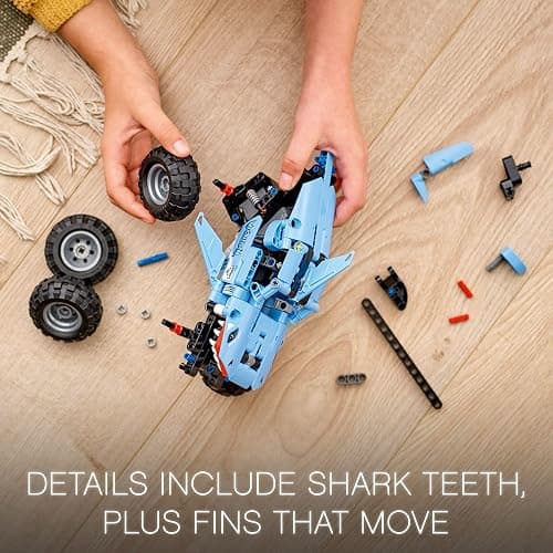 LEGO Technic Monster Jam Megalodon Building Set, 2 in 1 Pull Back Shark Truck to Lusca Low Racer Car Toy, DIY Building Toy Ideas for Outdoor Play for Kids, Boys, and Girls Ages 7 and Up, 42134 thumbnail 5