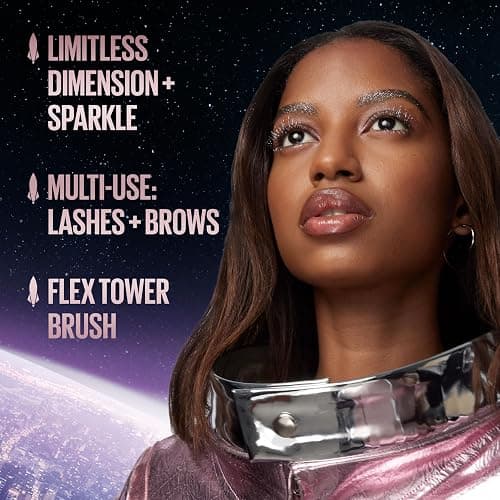 Maybelline Lash Sensational Sky High Glitter Mascara, Diamond Effect Eye Makeup for Lashes and Brows, Washable, Space Diamond, 1 Count - SPACE DIAMOND - 0.24 Fl Oz (Pack of 1) thumbnail 3