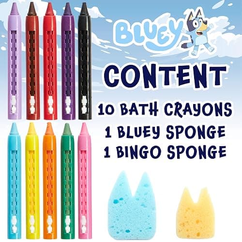 Bluey Bath Crayons for Kids Toddlers, Water Colouring Set Bath Toys Washable Non Toxic Easy Grip, Kids Gifts thumbnail 6