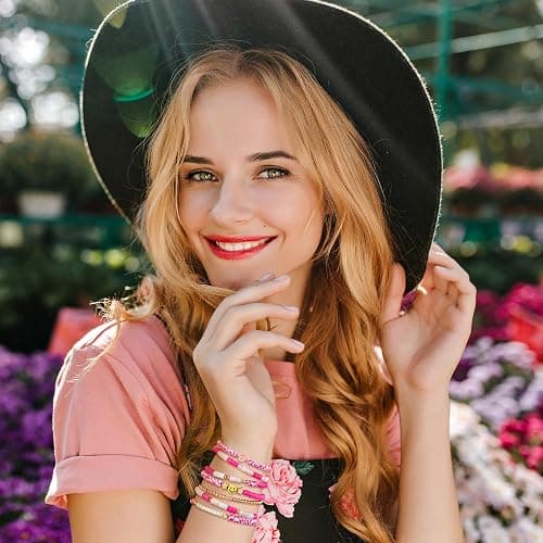 LieToi Preppy Heishi Bracelets Set Colorful White Gold Smile Heart Star Evil Eye Beaded Polymer Clay Pearl Stackable Charm Y2K Kidcore Summer Beach Bohemian Layering Bracelets Jewelry for Women Girls Teens thumbnail 4