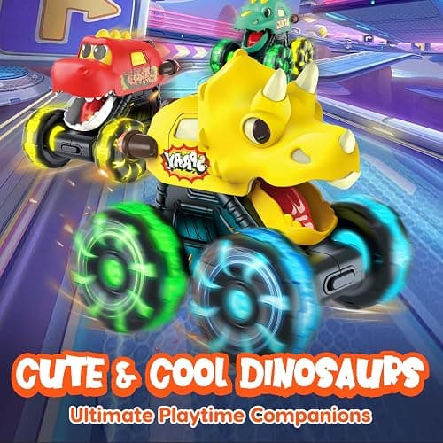 Monster Truck Toys Dinosaur Cars for Toddlers 1-3, Press and Go Cars Truck Toys for 1 2 3 4 5 Year Old Boys Girls Gift, Light Up Boy Toy Dinosaur Cars for 2 3 4 One Two Year Old Boy Birthday Gifts thumbnail 8
