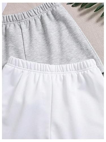 SOLY HUX Girl's Summer Casual Sweat Shorts 2 Packs Elastic Waist Wide Leg Short Pants with Pocket thumbnail 4
