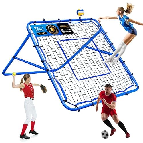Winthai Volleyball Rebounder Net, Soccer Baseball Rebound Pitchback Net, Adjustable Target Practice Nets, Easy Setup Softball Bounce Back Trainer Equipment, Sport Training for Backyard - Image 1