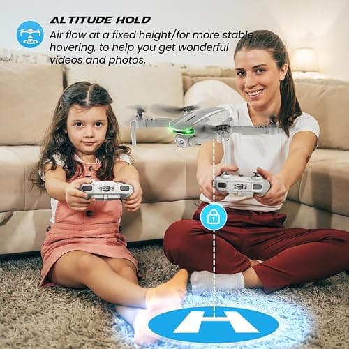 SIMREX Drone With Camera 1080P for Kids And Adults, RC Quadcopter Drone with Altitude Hold, Mini Drone With One Key Start, Waypoint Fly, Headless Mode, 3D Flip, 3 Speeds, Remote Control Drone for Beginners thumbnail 3