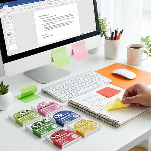 Rarler 12 Boxes of Transparent Pull-Out Sticky Notes (960 Sheets Total) - Office Stationery Work Accessories with Strong Adhesion, No Residue, 50 Reuses Per Sheet, Suitable for Office Work thumbnail 2