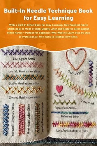 2026 New Embroidery Stitch Book Kit, Sew Anywhere with Instructional Tutorial 106 Pattern All-in-One Embroidery Stitch Book & Sewing Kit 86 PCS, Hand Embroidery Patterns Kit for DIY and Sew Enthusiast thumbnail 4