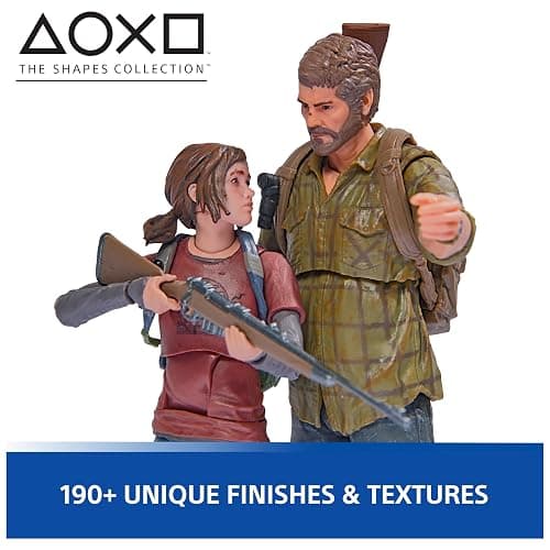 PlayStation The Last of US, 2-Pack 6” Joel & Ellie Action Figures with 19 Accessories, The Shapes Collection, for PS5 Fans & Collectors Ages 17+ thumbnail 4