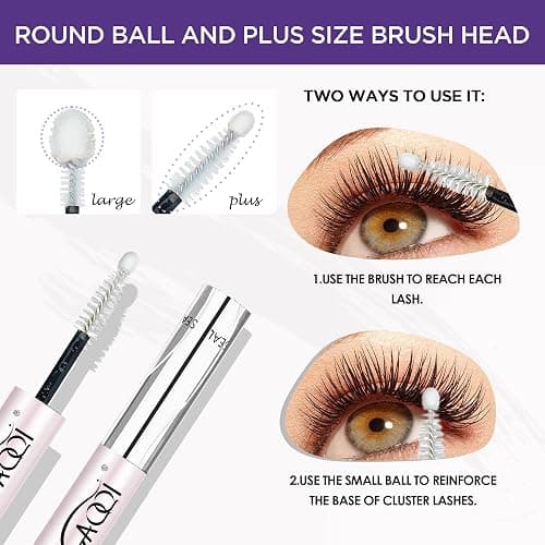 GAQQI Lash Cluster Glue, Waterproof Bond and Seal Lash Glue, Black - 10ml | Strong Hold 3-7days, Latex-free & Formaldehyde-free, Waterproof, For Cluster/ Individual/ Strip Lashes, Easy to Use thumbnail 5