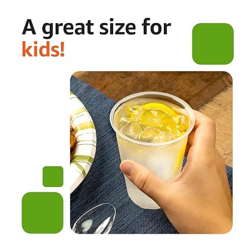 Amazon Basics Small Disposable Clear Plastic Cups, 9oz, 100 Count thumbnail 7
