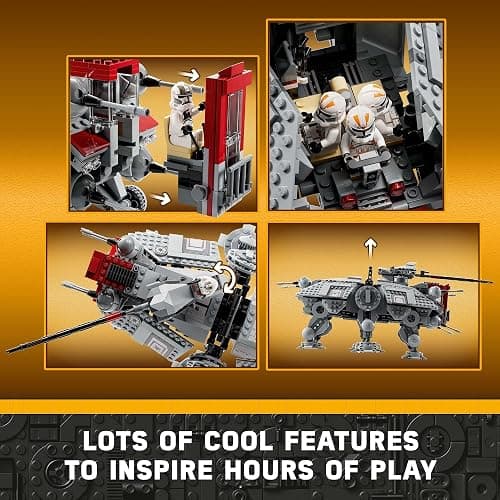 LEGO Star Wars at-TE Walker 75337 Poseable Toy, Revenge of The Sith Set, Gift for Kids with 3 212th Clone Troopers, Dwarf Spider & Battle Droid Figures thumbnail 4