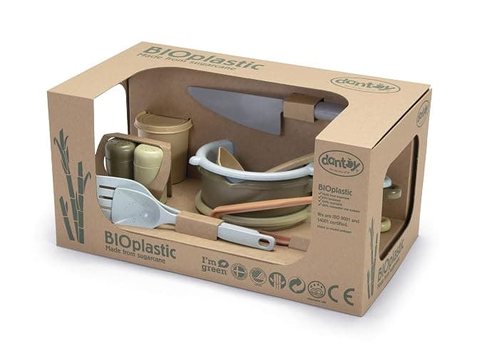 Dantoy: BIO Kitchen Set - 12 Piece Food Playset, Pretend Play Cooking, Realistic Kitchen Toys, Utensils, Recycled Plastic, Kids & Toddlers Ages 2+ thumbnail 3