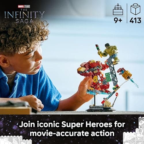 LEGO Marvel Epic Battle: Hulkbuster vs. The Hulk Building Toy for Boys & Girls - Avengers: Age of Ultron Display & Play Set W/2 Minifigures for Kids, Ages 9+ - Gift Idea for Birthdays - 76343 thumbnail 2