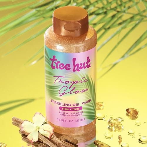 Tree Hut Tropic Glow Sparkling Gel Wash, Moisturizing & Hydrating Body Wash with Shea Butter, Warm Scent, Soft & Radiant Skin, 18 fl oz thumbnail 4