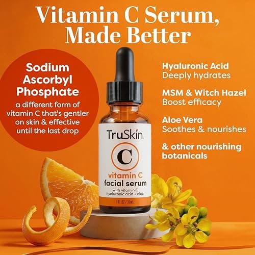 TruSkin Vitamin C Serum for Face – Anti Aging Face Serum with Hyaluronic Acid & Vitamin E – Brightening Formula for Improving Appearance of Dark Spots, Fine Lines & Wrinkles – All Skin Types, 1 fl oz thumbnail 2