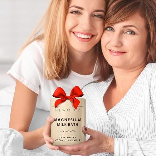 Creamy Magnesium Milk Bath Soak Powder Moisturize Soften Skin Coconut Vanilla Shea Butter Luxury Spa Bath Salt Relaxation Selfcare Gifts for Women thumbnail 5