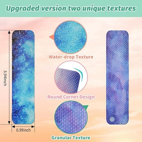 120 Pieces Anxiety Sensory Stickers with 2 Textured Stickers - Desk Fidget and Calming Sticker with Storage Box for Adults & Teens - Anxiety Relief Sensory Strips (Galaxy) thumbnail 2