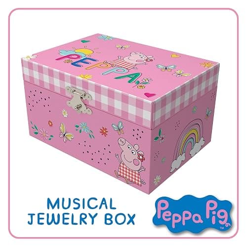 Mini Treasures Peppa Pig Jewelry Box for Girls - Musical Jewelry Box with Spinning Figurine, Toys for Kids Ages 3-5 - Plays Peppa Pig Theme Song - 6 x 4.7 x 3.5 in thumbnail 3