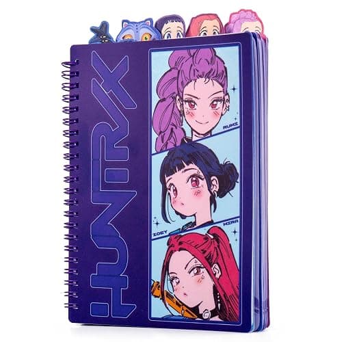 KPop Demon Hunters™ Huntr/x Tab Journal with 80 Lined Pages, Spiral-Bound, Notebook Size 6x8, Official KPop Demon Hunters Merch for K-Pop Fans, Students, Teens - Image 1