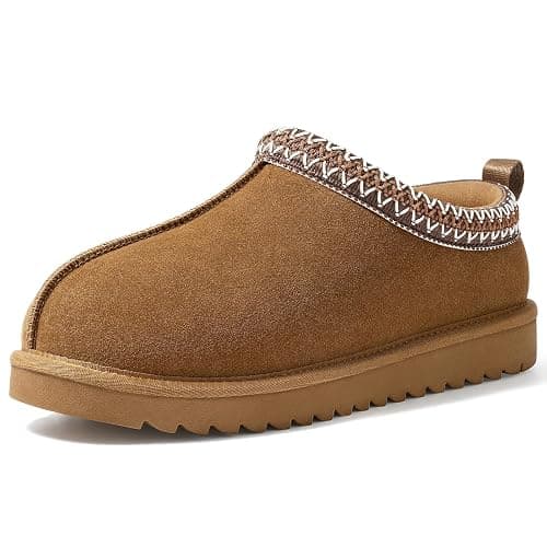 Evshine Women’s Genuine Suede Slippers, Fuzzy House Shoes Indoor Outdoor | Great Gift for Winter Comfort with Warm Plush Fleece Lining thumbnail 5
