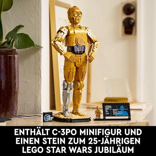 LEGO Star Wars 75398 C-3PO Figur – Sammler Modell für Erwachsene – mit Ständer, Infotafel und Minifigur zum Bauen, Spielen und Ausstellen – Geschenkidee für Fans thumbnail 7