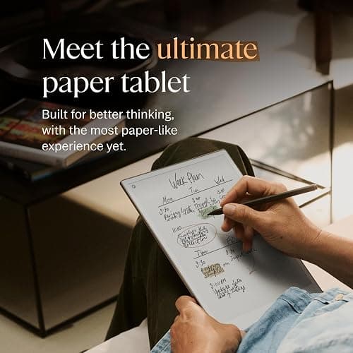 reMarkable Paper Pro Bundle – Mosaic Weave | Includes 11.8” reMarkable Paper Tablet, Marker Plus Pen with Eraser, and a Book Folio Cover in Mosaic Weave – Basalt thumbnail 3