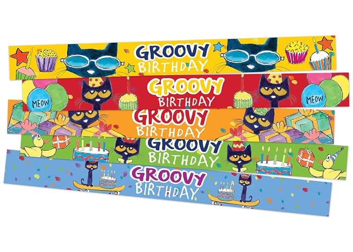 Teacher Pete the Cat Groovy Birthday Slap Bracelets thumbnail 3