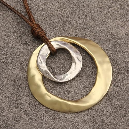joymiao Boho Necklaces for Women Cord Necklace with Pendant Long Silver Necklace Vintage Sweater Necklace Hippie Jewelry for Women Girls Gifts thumbnail 3