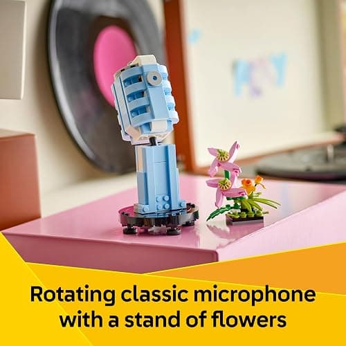 LEGO Creator 3in1 Record Player with Flowers Building Toy - Rebuilds Into a Radio Model or Microphone - Music Toys for 8+ Year Old Girls & Boys - Creative Gift Idea - 31172 thumbnail 5