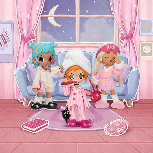 POP MART Lil Peach Riot Sleepover Series Blind Box Figures, Random Design Action Figures Collectible Toys Home Decorations, Holiday Birthday Gifts for Girls and Boys, Single Box thumbnail 7