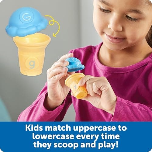 Learning Resources Mini Letter Scoops - Letter Recognition, ABC Color Matching Game, Alphabet Phonics for Toddlers, Imaginative Skills, Fine Motor, Montessori Food Toys, Gifts for Boys and Girls thumbnail 2