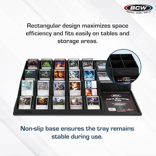 BCW Card Sorting Tray - 1 ct | 24-Cell Trading Card Organizer for TCG & Sports Cards | Ideal for Pokémon, Baseball, and Magic | Lightweight Card Sorter Tray thumbnail 4