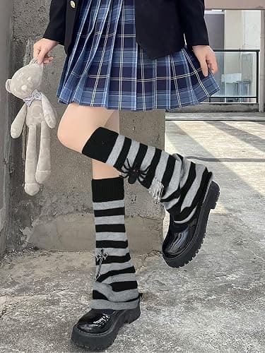 Lebaley Kawaii Leg Warmers Y2K Harajuku Legs Warmer for Girls Women Lolita Accessorie Gothic Long Sock Winter Ankle Warmers thumbnail 3