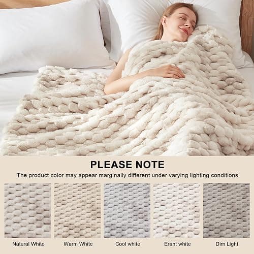 ACCU-WARMTH Heated Throw Blanket - Fast Heating 3D Jacquard Electric Heated Blanket, Cozy Heating Blanket with 6 Heating Settings & 4 Hours Auto-Off, Machine Washable, 50"x60", Tie-Dye Grey thumbnail 6