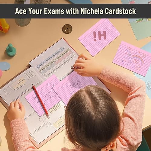 200 Pcs Index Cards 4 x 6 Inch Ruled Pink Index Cards, College Ruled Flash Cards for School, College, Office and Home Organization, Durable Study To Do List Note Cards with Ruled Lines, 5 Pack of 40 thumbnail 6