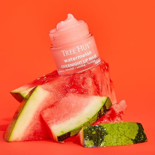 Tree Hut Watermelon Overnight Lip Mask, Hydrating Lip Treatment, Leave On Overnight for Soft, Smooth Lips, Holiday Gift & Stocking Stuffer, 0.6 oz thumbnail 3