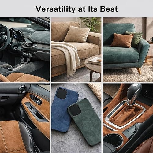 Premium Self-Adhesive Suede Fabric Wrap for Cars, Suede Car Interior Wrap for Dash Door Trim and Headliner, Stretchable Microfiber Suede Fabric Car Wrap DIY Interior Upgrade (Purple, 17" x 80") thumbnail 6