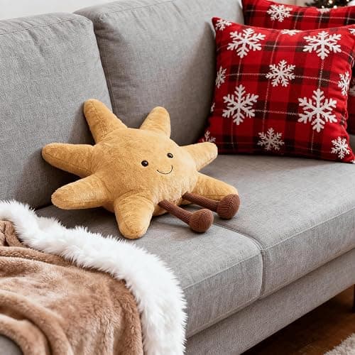 Annshein 1 lb Weighted Sun Plush Pillow - 12 inch Stuffed Animal Weighted Plush Toy, Soft Cuddle Plushie, Birthday thumbnail 6