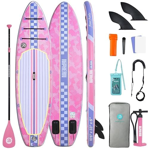 Niphean Inflatable Stand Up Paddle Board with SUP Accessories, Anti-Slip EVA Deck, 10’6’’ Inflatable Paddle Boards for Adults & Youth of All Skill Levels - Image 1