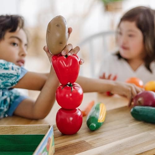 Melissa & Doug Play-Time Produce Fruit (9 pcs) and Vegetables (7 pcs) Realistic Play Food thumbnail 8