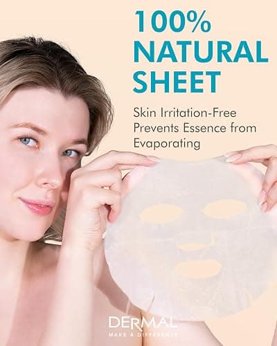 DERMAL Seaweed Collagen Essence Full Face Facial Mask Sheet 23g, single pack thumbnail 5