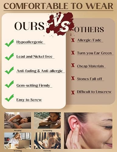 LOYALLOOK 11Pairs Gold Hoop Earrings for Women-Hypoallergenic Surgical Steel Earrings 14K Gold Plated Cartilage Earring Sets for Multiple Piercing Trendy Earring Stacks Flat Back Stud Hoops thumbnail 6