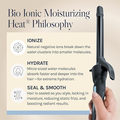 Bio Ionic Long Barrel Curling Iron with Moisture Heat Technology & NanoIonic MX Versatile Curling Wand - Multiple Barrel Sizes for Tight, Classic, Loose & Soft Curls thumbnail 8
