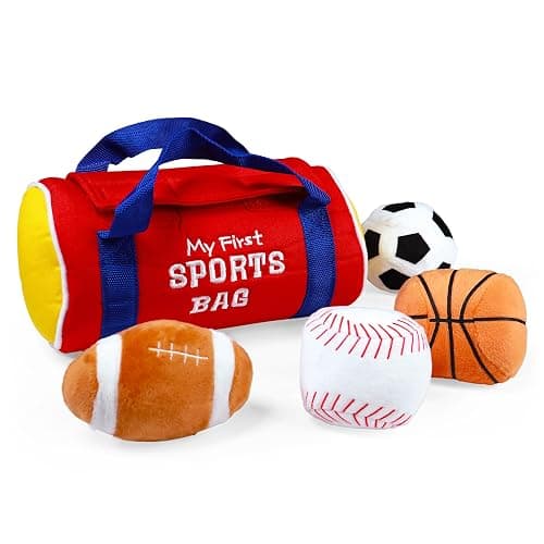 Baby GUND My First Sports Bag Stuffed Plush Playset, Baby Gift Toys for Boys and Girls Ages 1 & Up, 5 Piece, 8" thumbnail 6