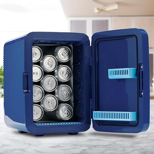 Ukonic Disney Stitch Mini Fridge 10L, Holds 15 Cans, AC/DC, Portable Cooler for Snacks & Drinks – Bedroom, Office, Dorm – Great Gift for Fans thumbnail 6