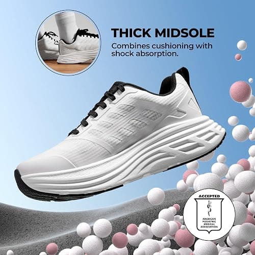 NORTIV 8 Women's Walking Shoes Cushion Running Tennis Shoes ActiveFloat Non-Slip Comfortable Breathable Workout Gym Sports Athletic Fashion Sneakers thumbnail 3