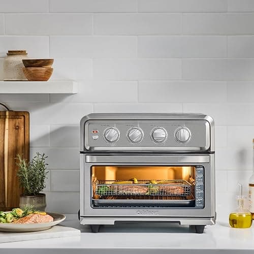 Cuisinart Air Fryer Toaster Oven with Grill, 1800W 8-1 Air Fryer Oven with Bake, Convection Bake, Grill, Broil and Warm Options, Large Capacity, 60-Minute Timer, TOA-70NAS, Stainless Steel thumbnail 2