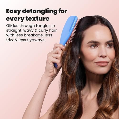 Tangle Teezer Ultimate Detangler Brush, Straight to Wavy, Apricot Blaze | Patented two-tier, regular-flex teeth reduce breakage & split ends on wet or dry hair; Shower-friendly hairbrush for all ages thumbnail 7